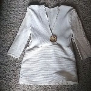 Handmade my designer unique cotton ribbed 3/4 slee